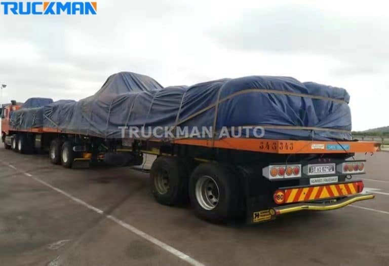 Transport of goods on flatbed trailers