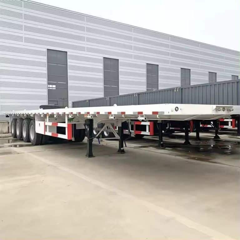 Flatbed semi-trailer container