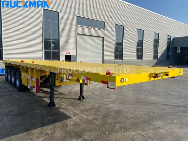 flatbed trailer without enclosure, designed for easy loading and unloading of bulky cargo-Truckman Automobile